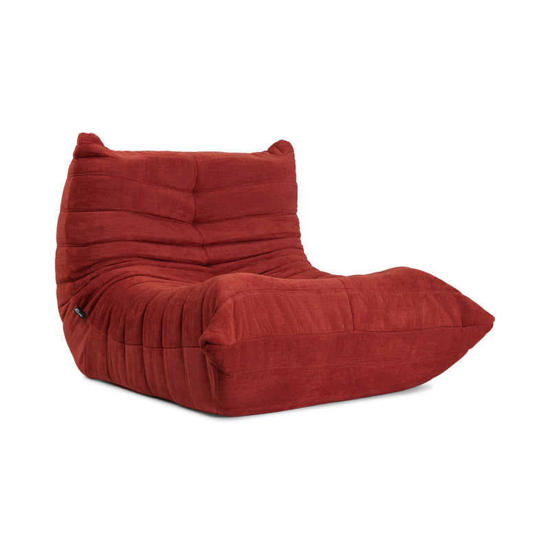 Plissé Fireside Chair in Saddle Brown