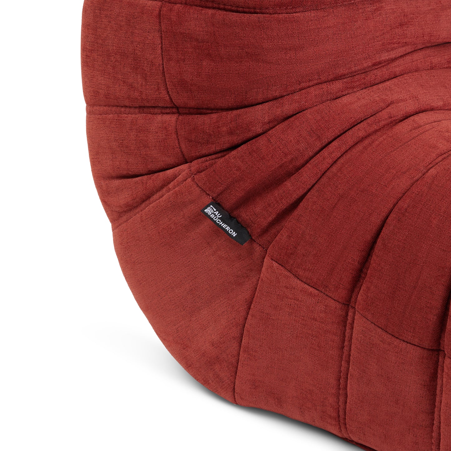 Plissé Fireside Chair in Saddle Brown
