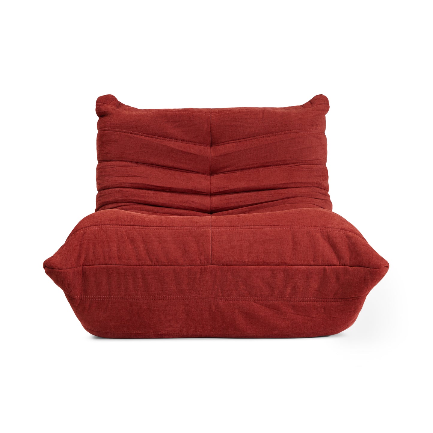 Plissé Fireside Chair in Saddle Brown