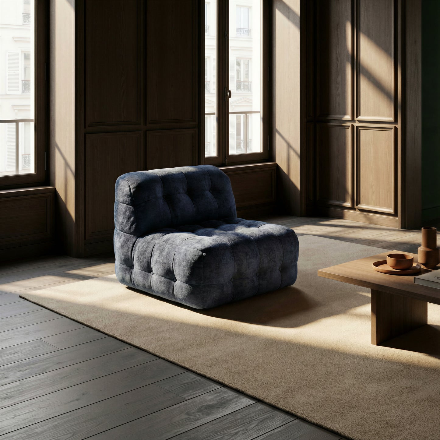 Form Lounge Chair in Storm Blue