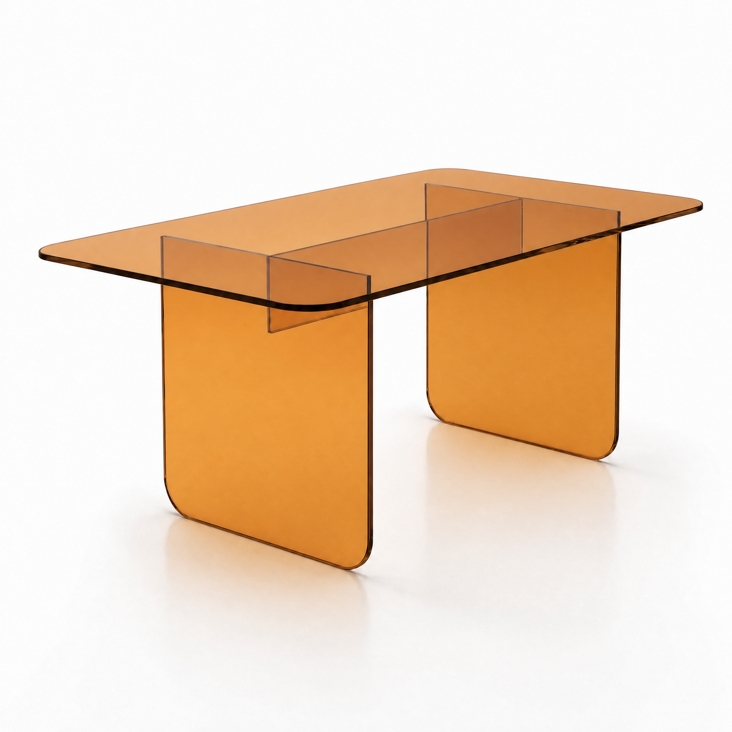 Frame Coffee Table - Amber Glass
