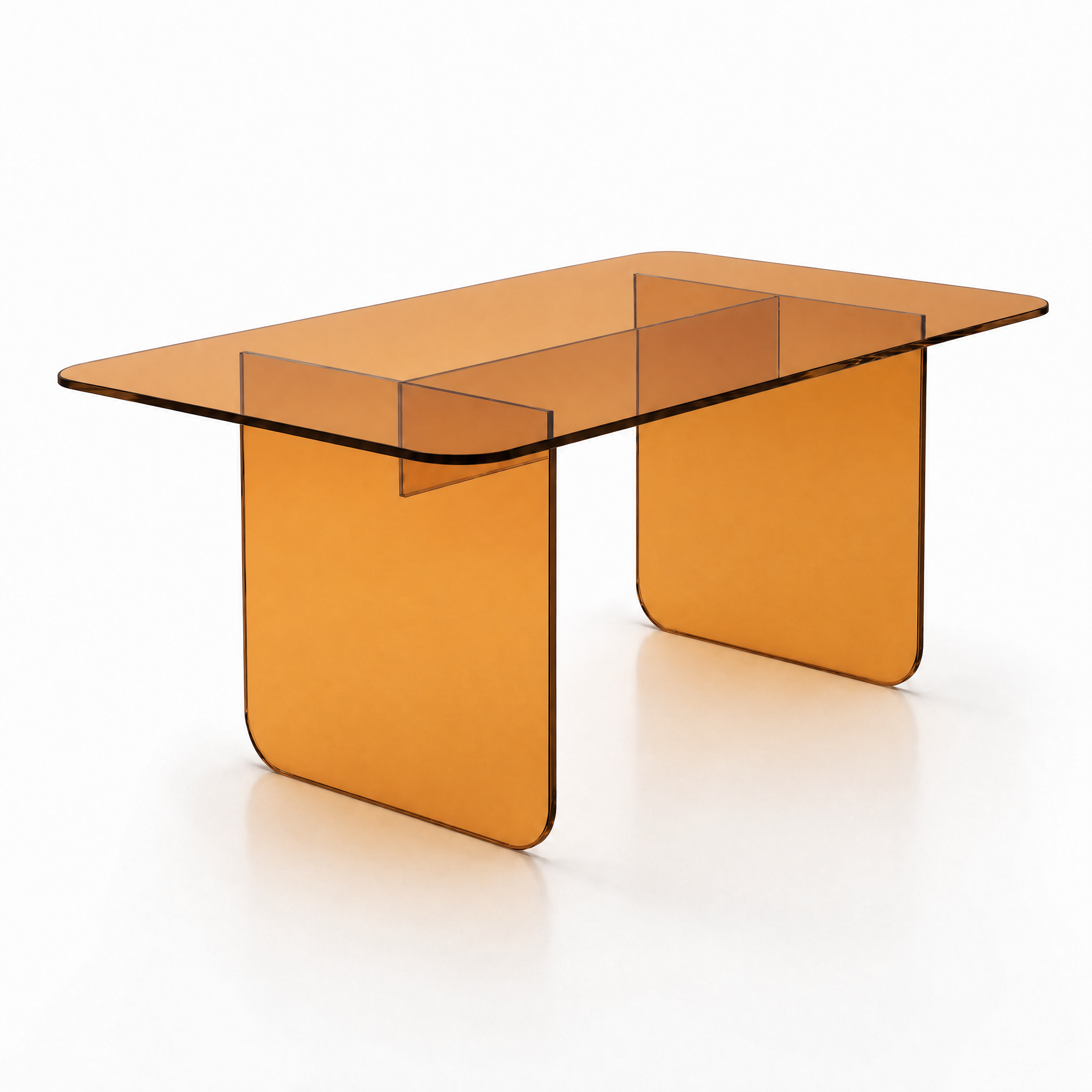 Frame Coffee Table - Amber Glass