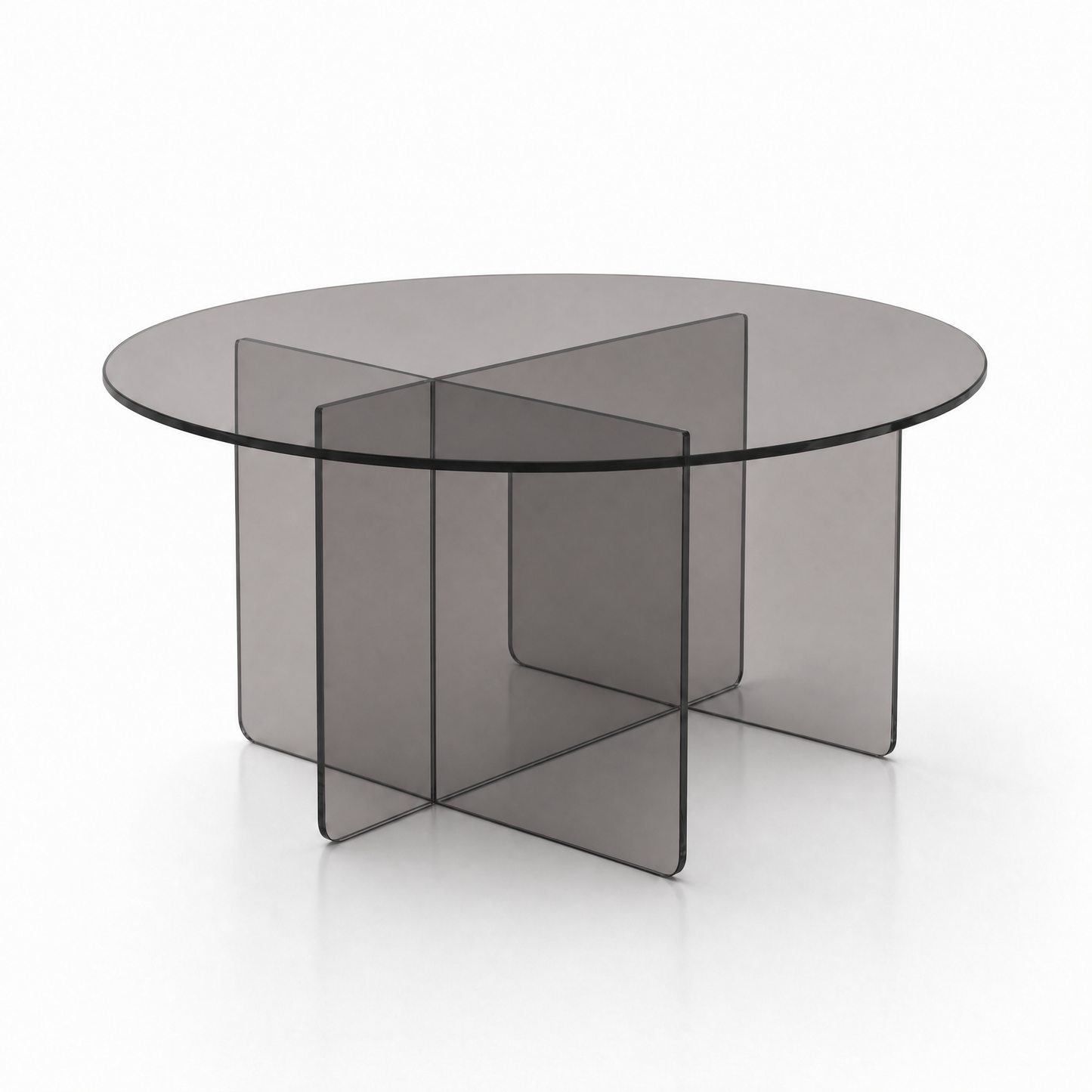 Radial Coffee Table - Charcoal Glass