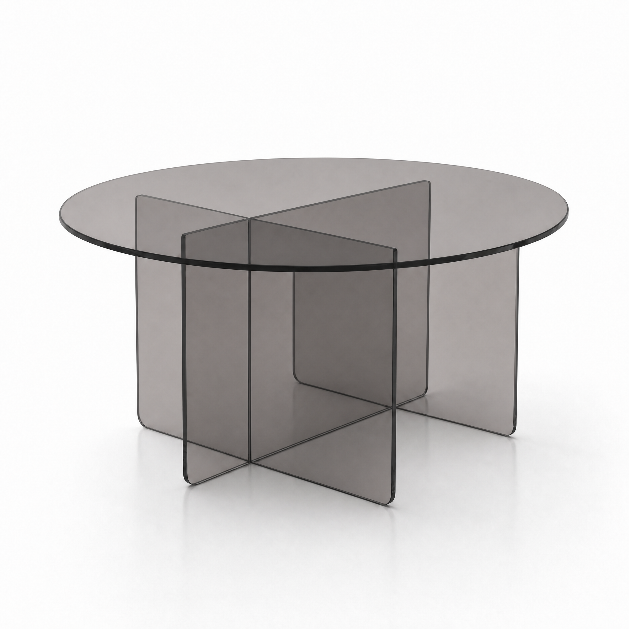 Radial Coffee Table - Charcoal Glass