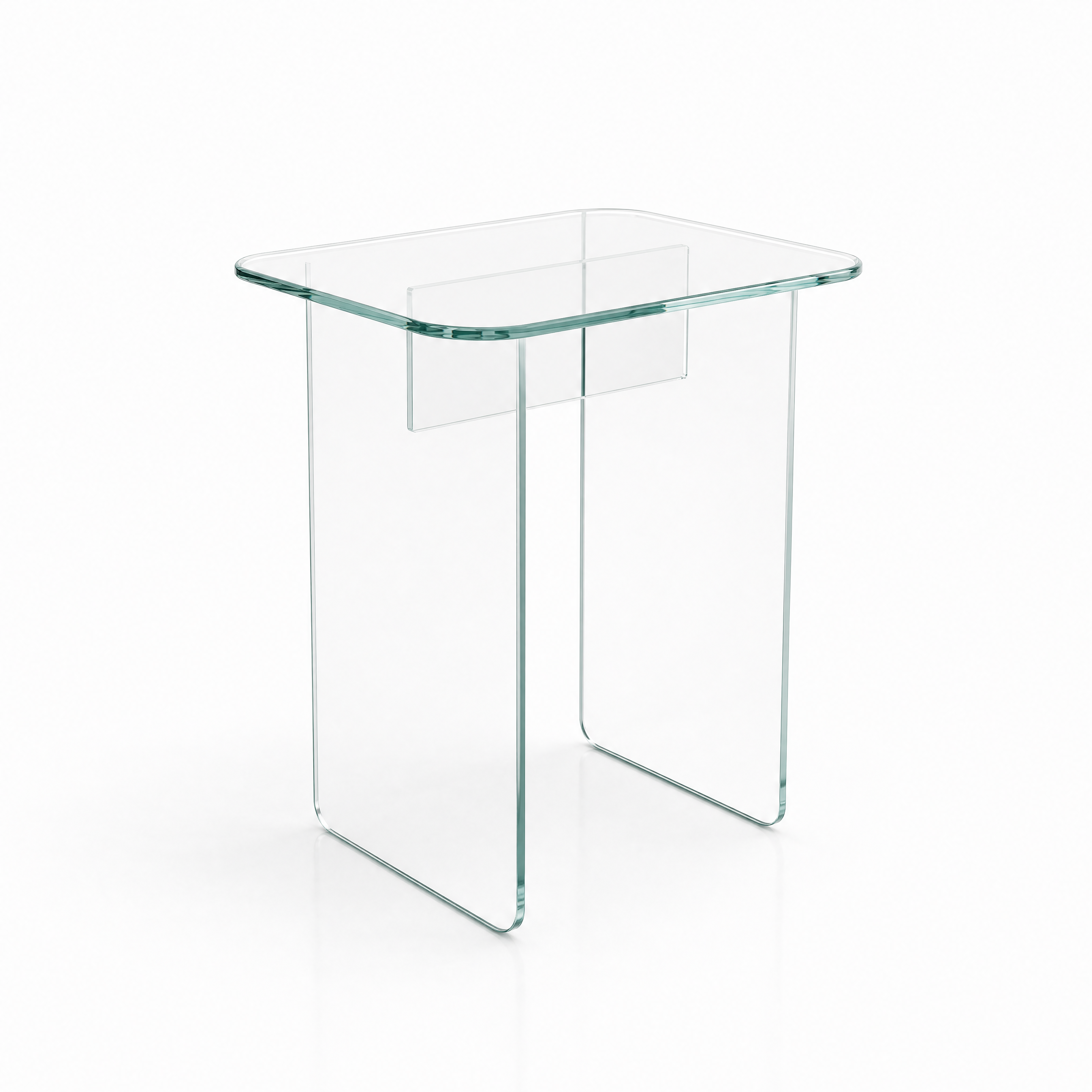 Frame Side Table - Clear Glass