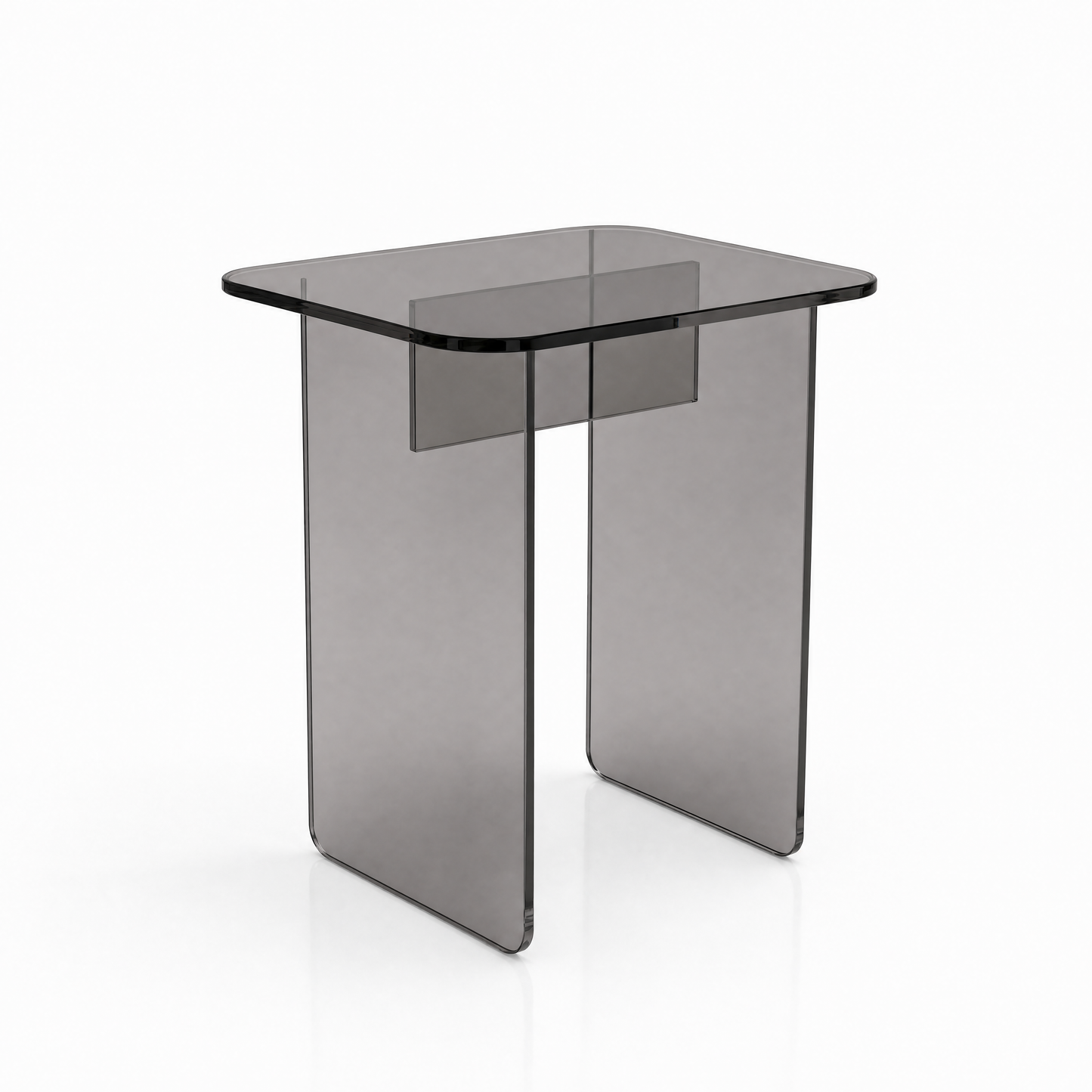 Frame Side Table - Charcoal Glass
