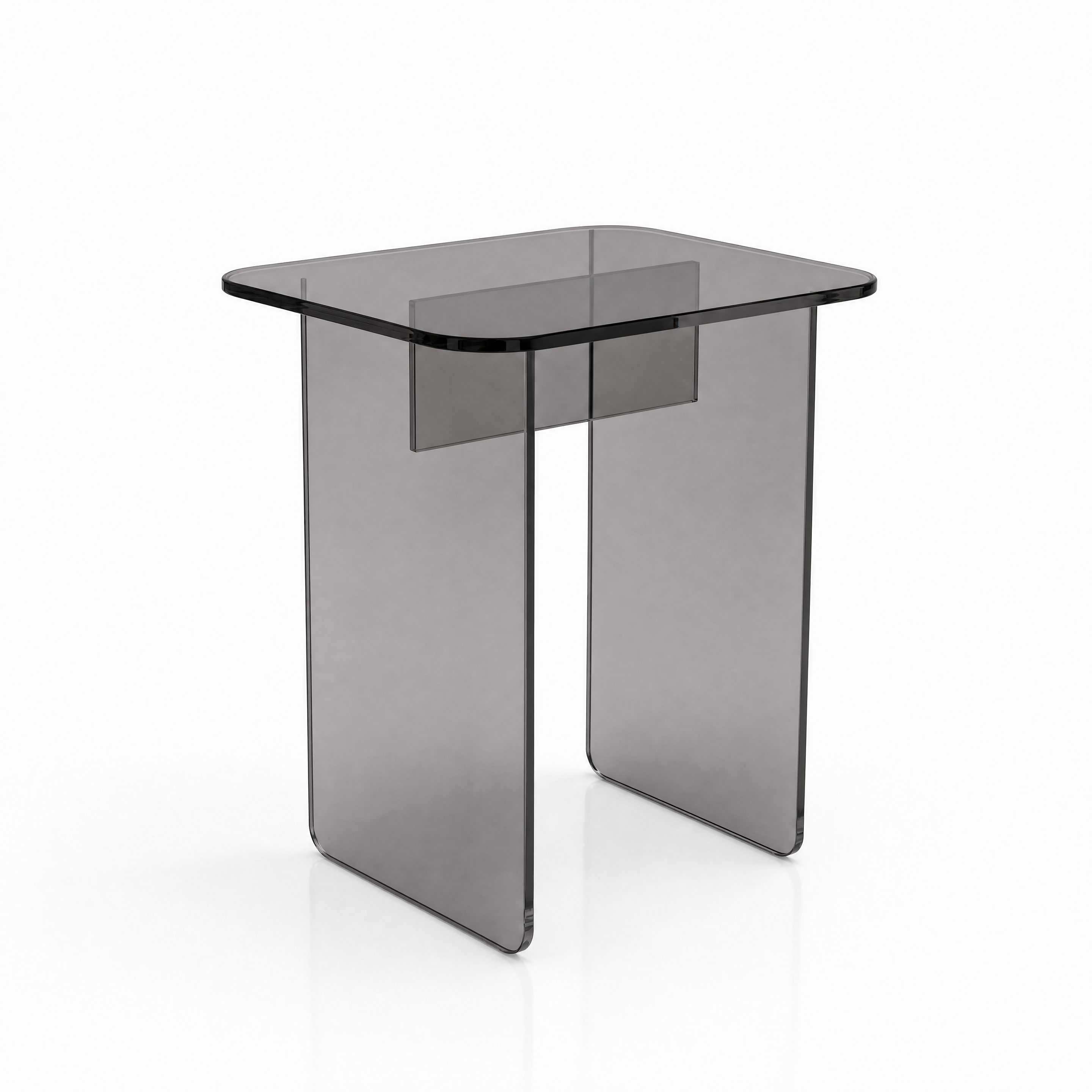 Frame Side Table - Charcoal Glass
