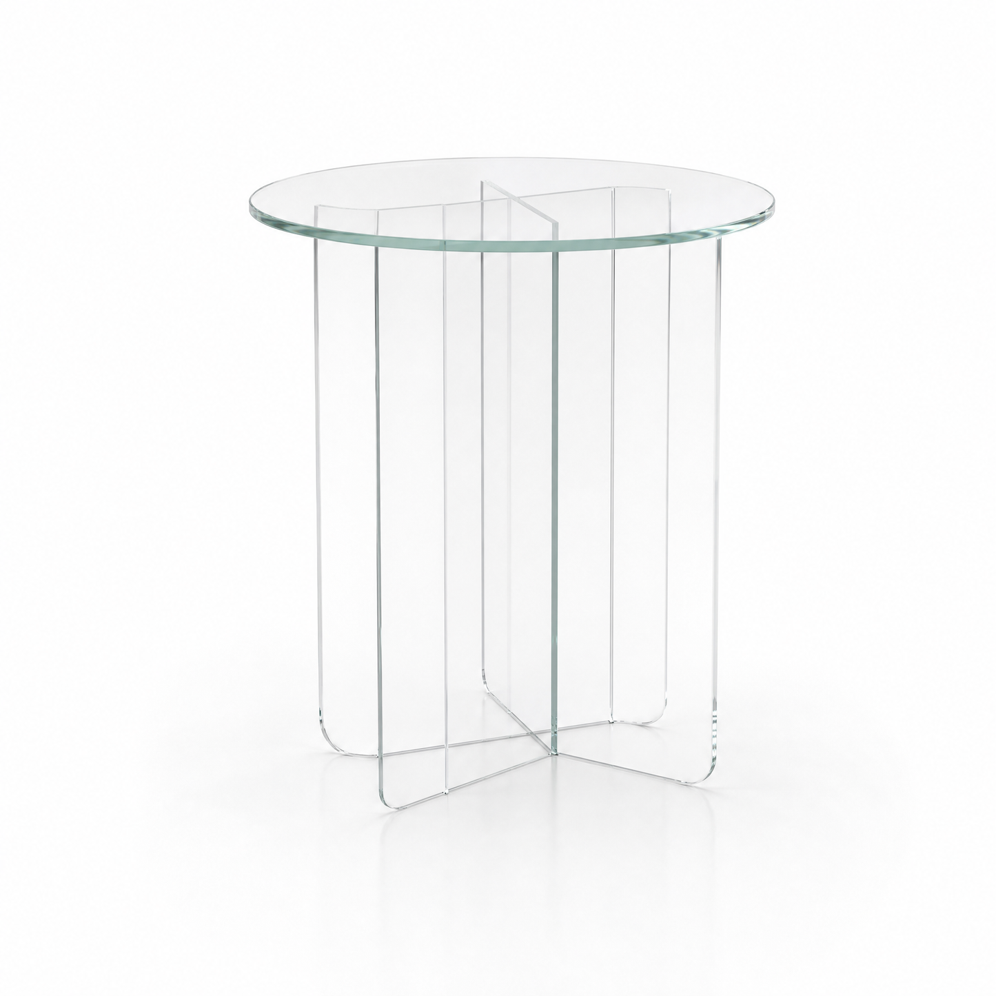 Radial Side Table - Clear Glass
