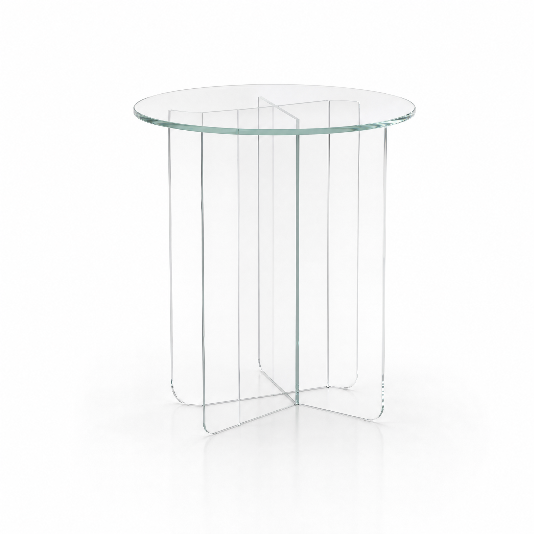 Radial Side Table - Clear Glass