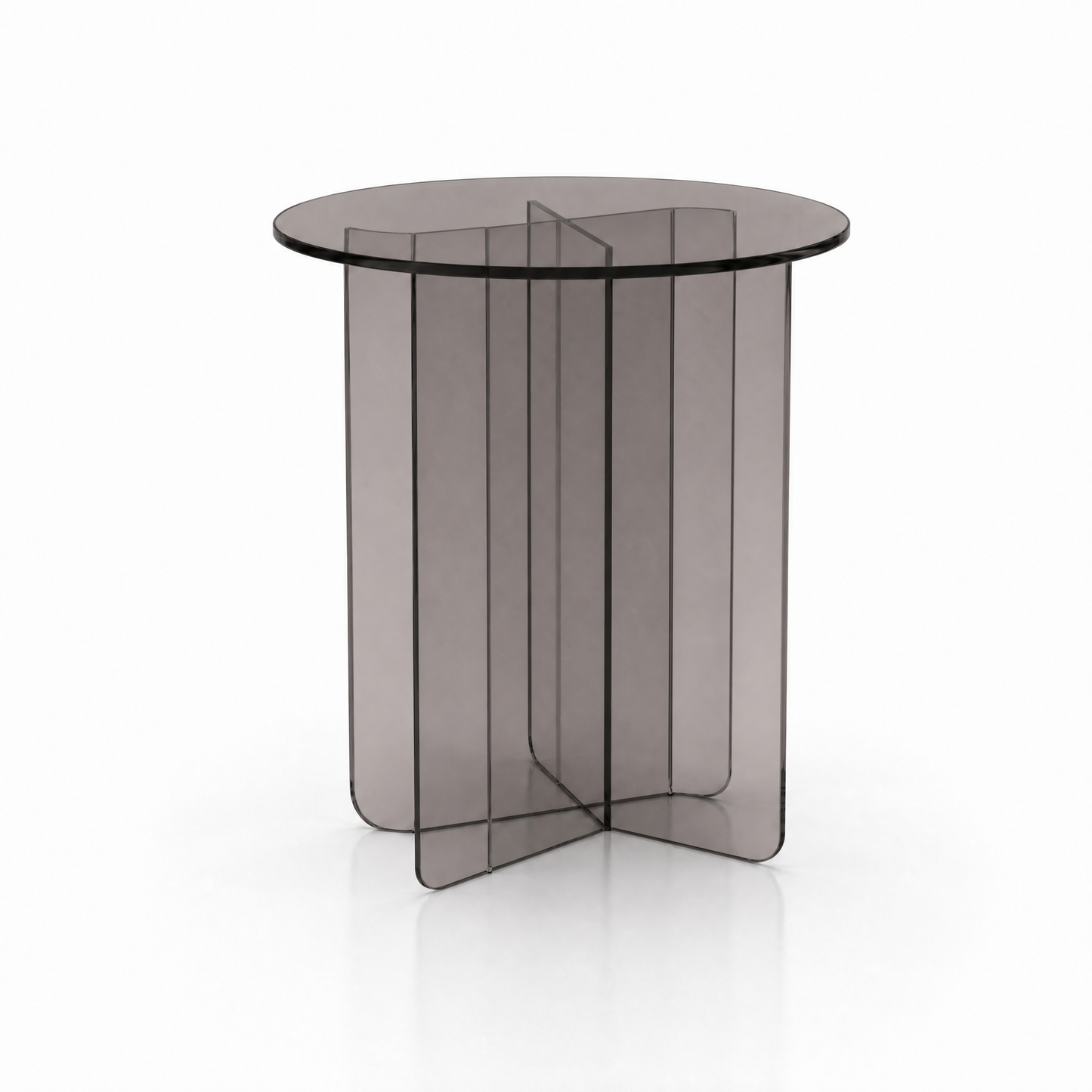 Radial Side Table - Charcoal Glass