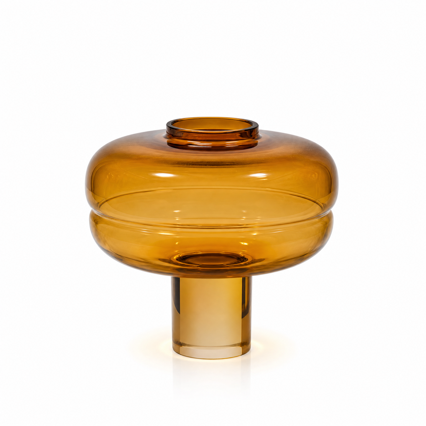 Dome Glass Vase - Amber