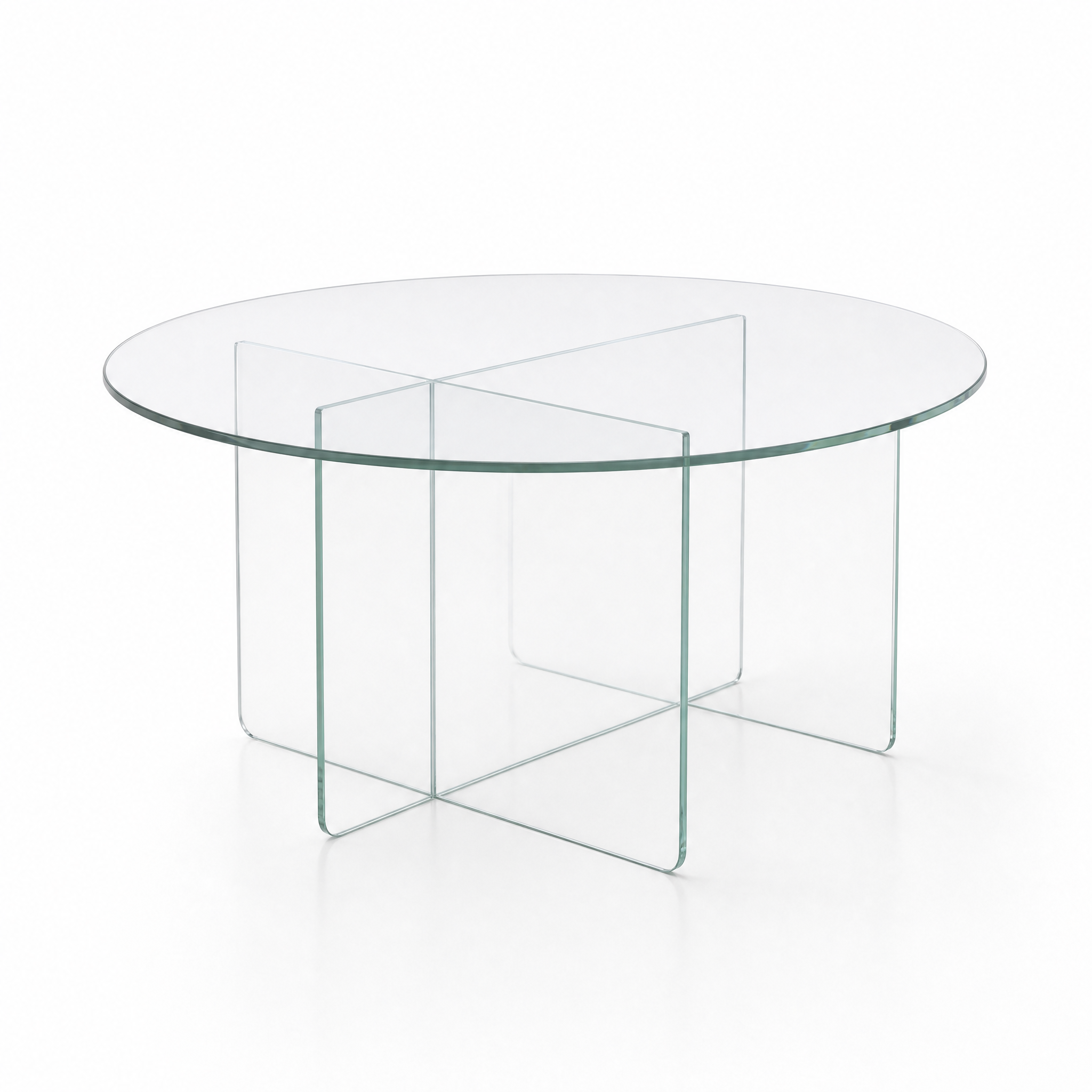 Radial Coffee Table - Clear Glass