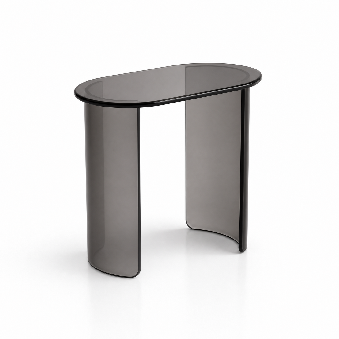 Arc Side Table - Charcoal Glass