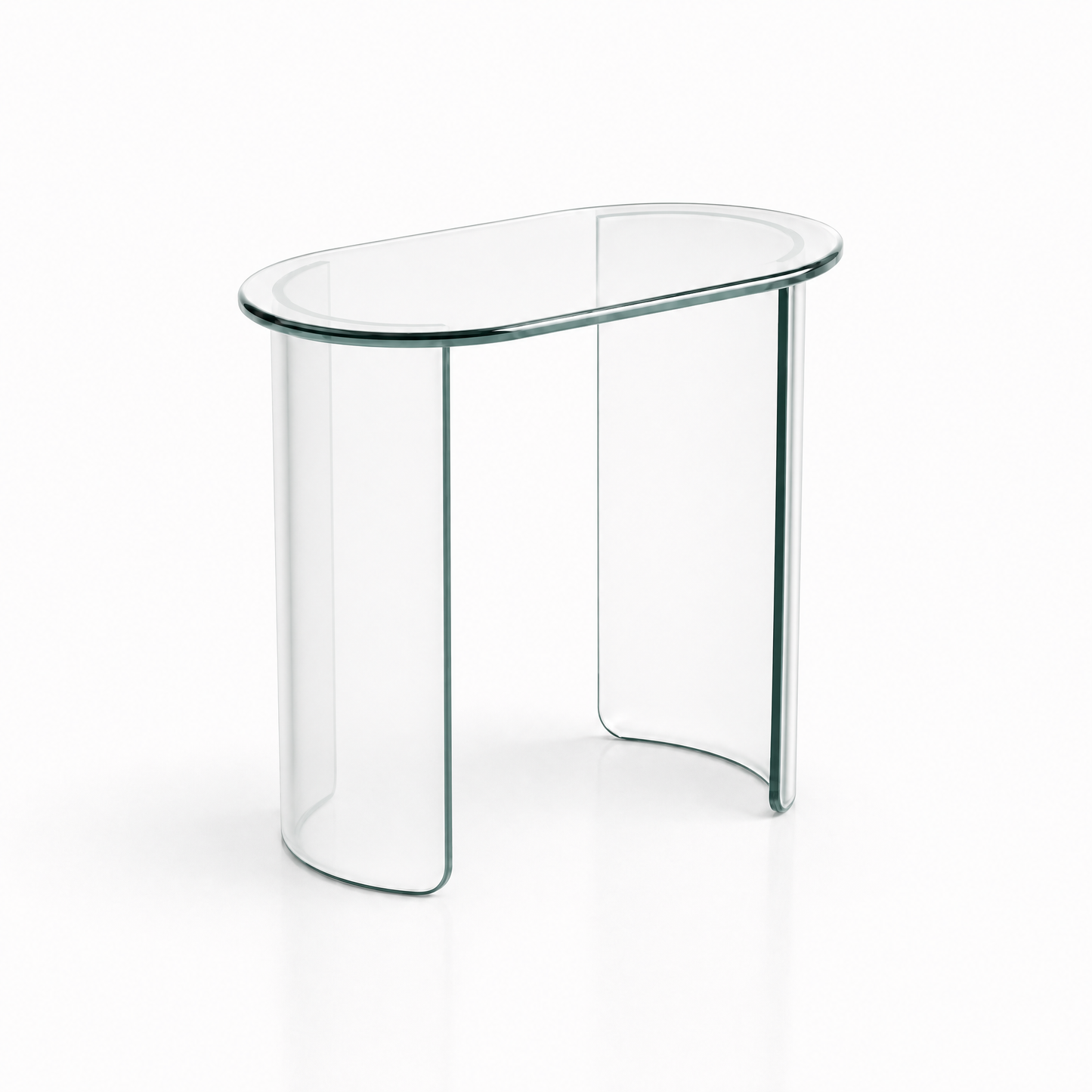Arc Side Table - Clear Glass