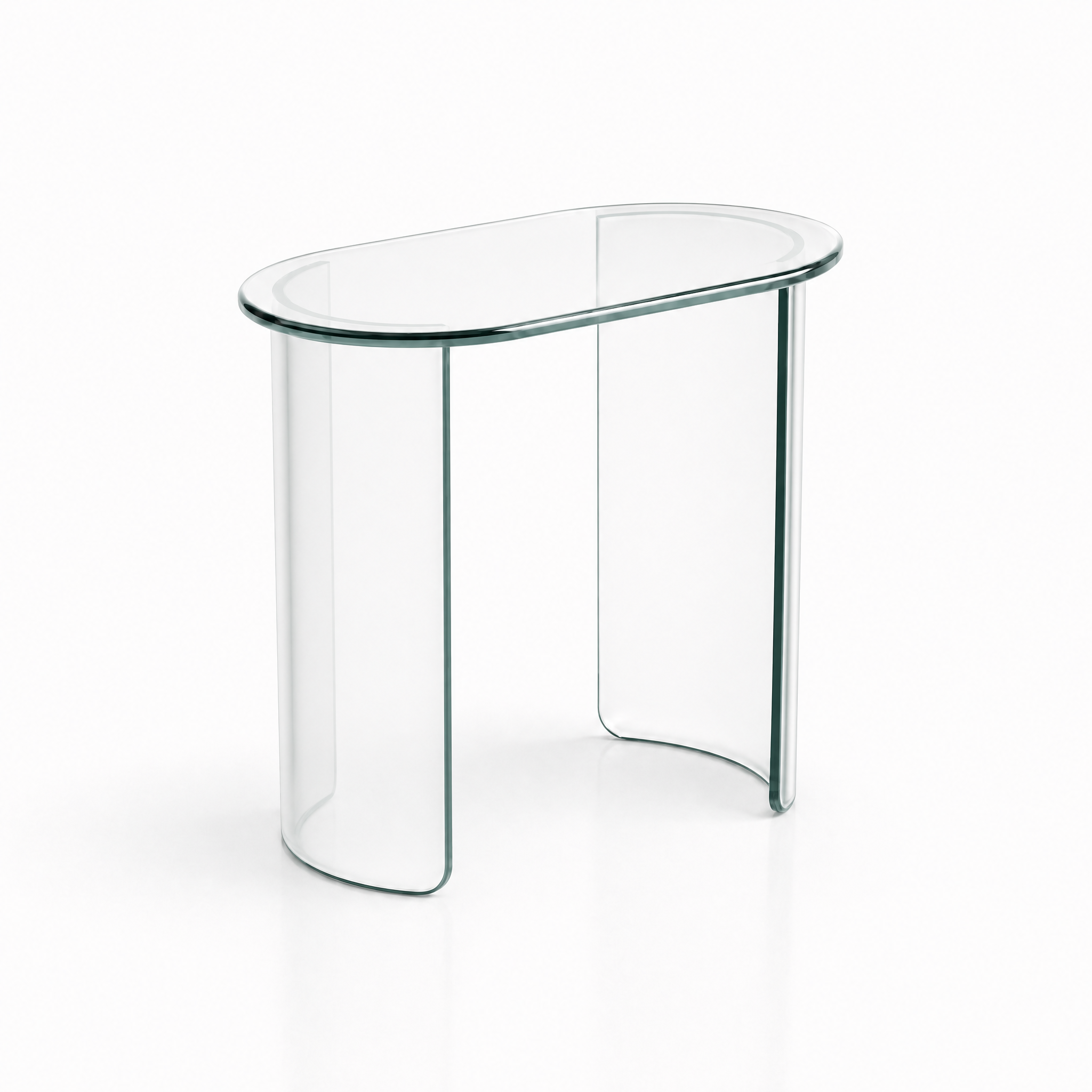 Arc Side Table - Clear Glass