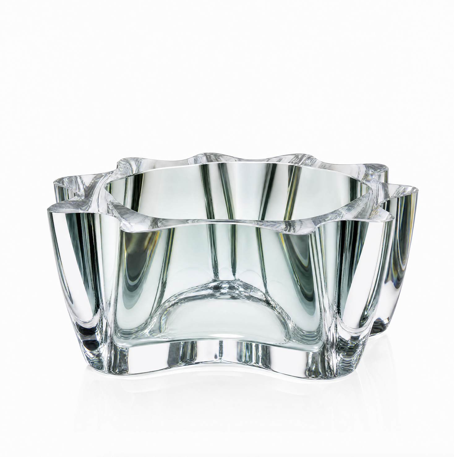 Fold Large Glass Bowl - Clear