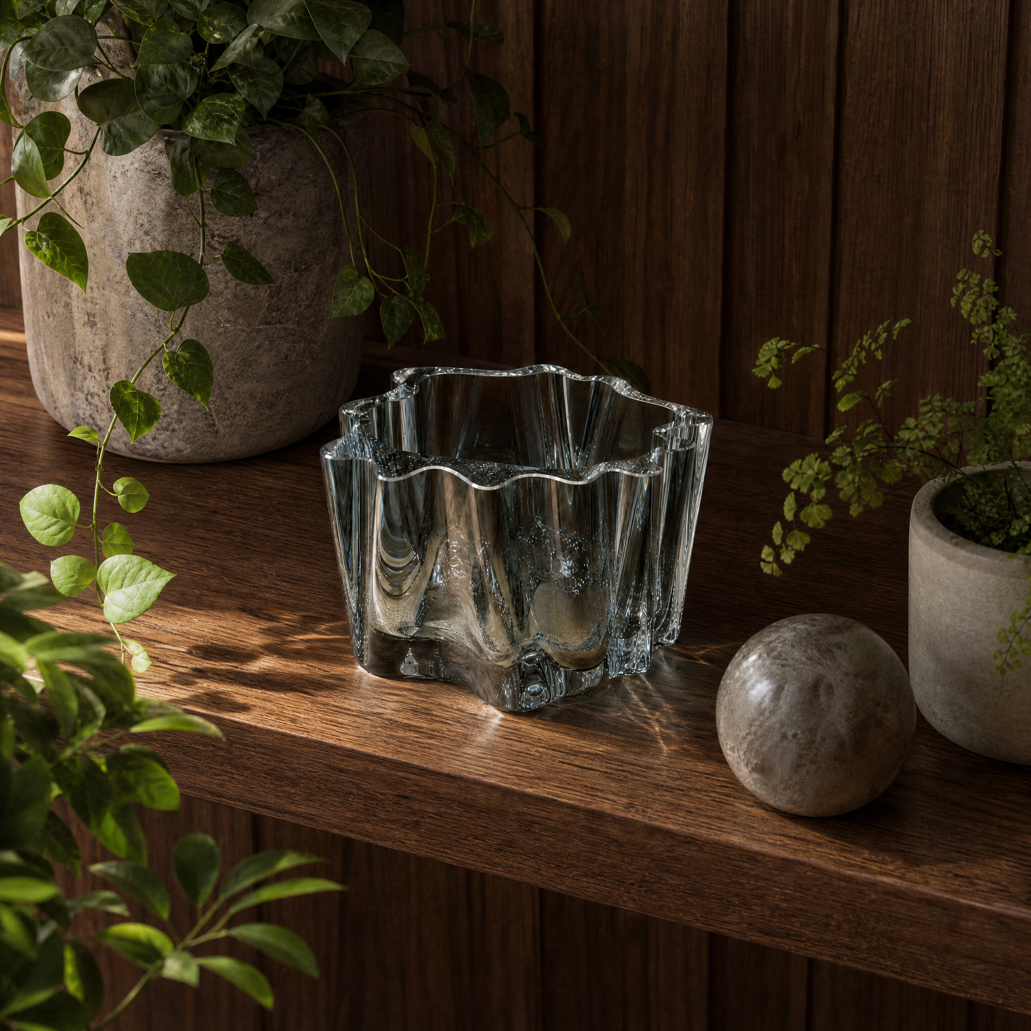 Fold Small Glass Bowl - Clear